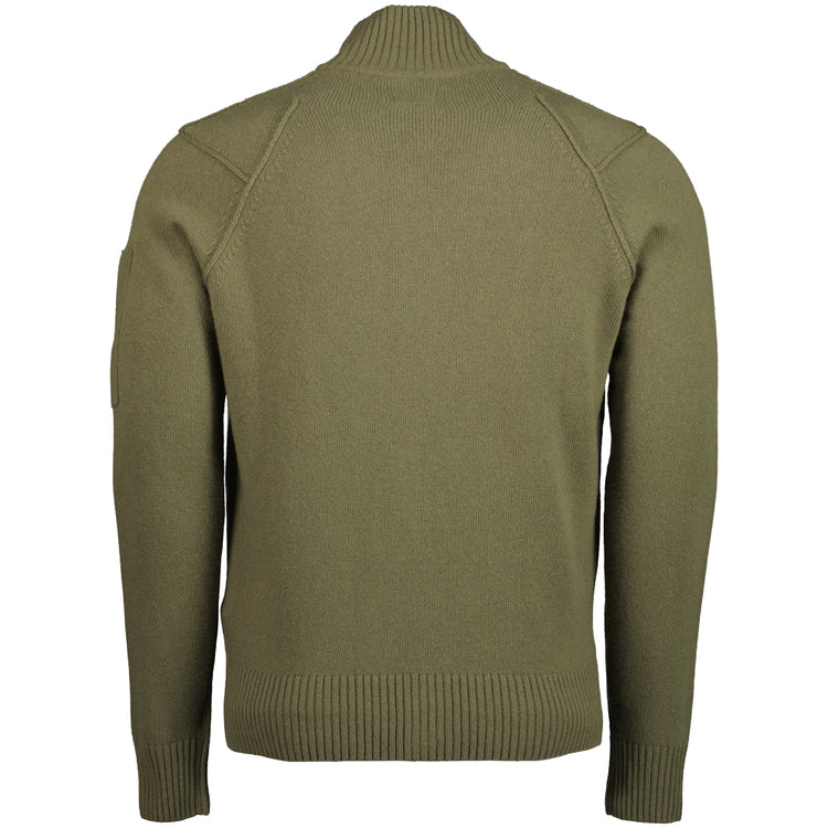 Knitted Zip-Up Lens Cardigan - Casual Basement