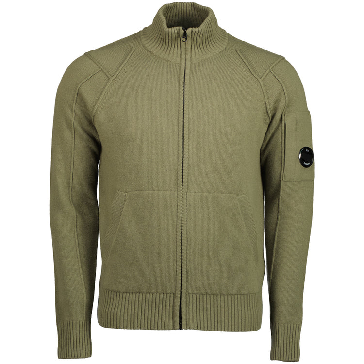 Knitted Zip-Up Lens Cardigan - Casual Basement