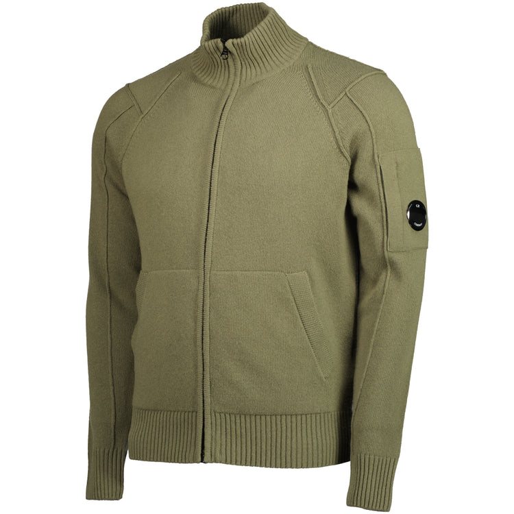 Knitted Zip-Up Lens Cardigan - Casual Basement