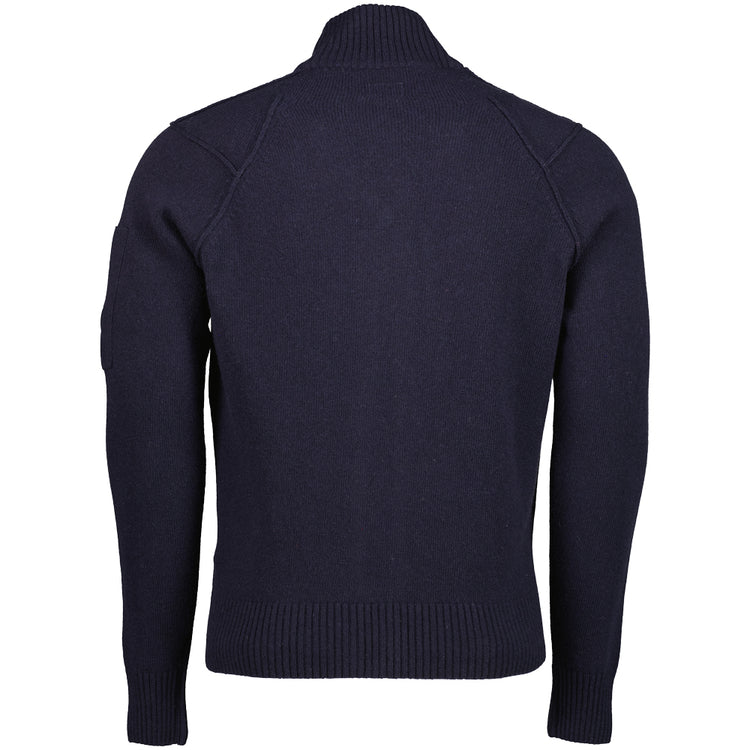 Knitted Zip-Up Lens Cardigan - Casual Basement