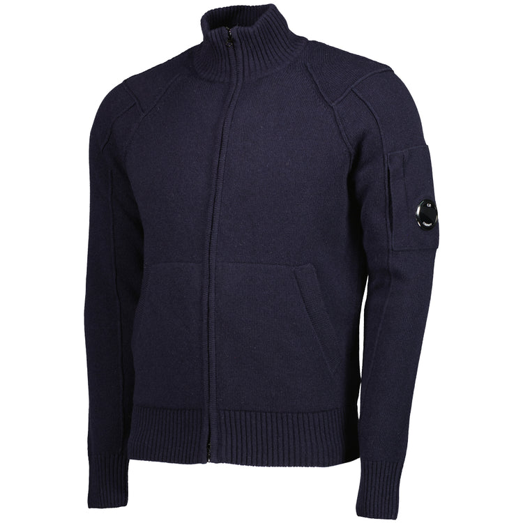 Knitted Zip-Up Lens Cardigan - Casual Basement