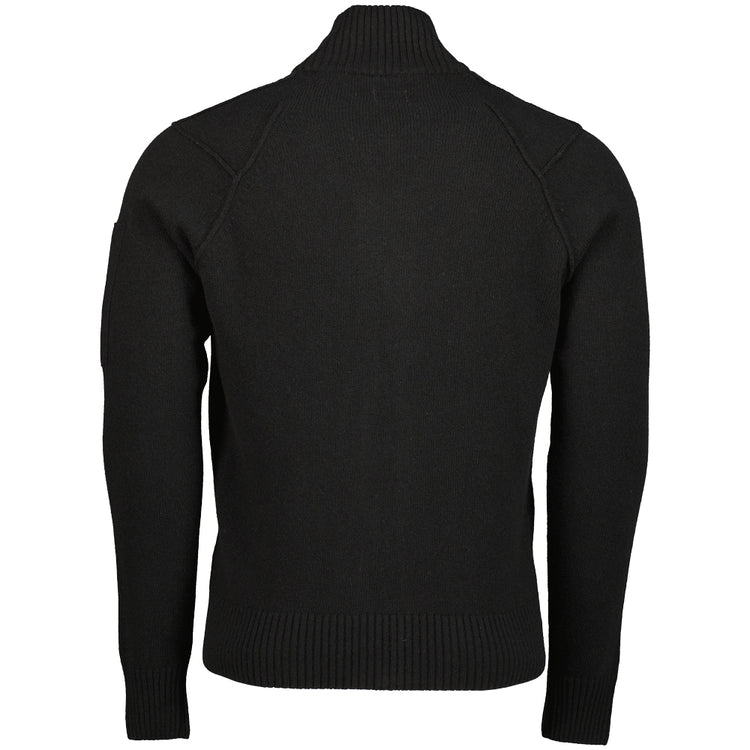 Knitted Zip-Up Lens Cardigan - Casual Basement