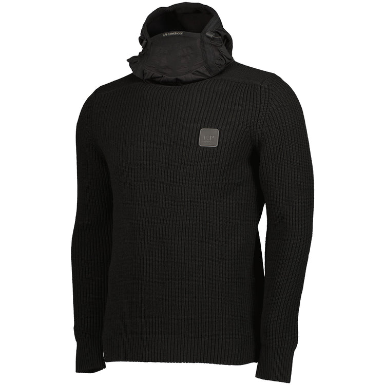 Patch Logo Hooded Knit - Casual Basement