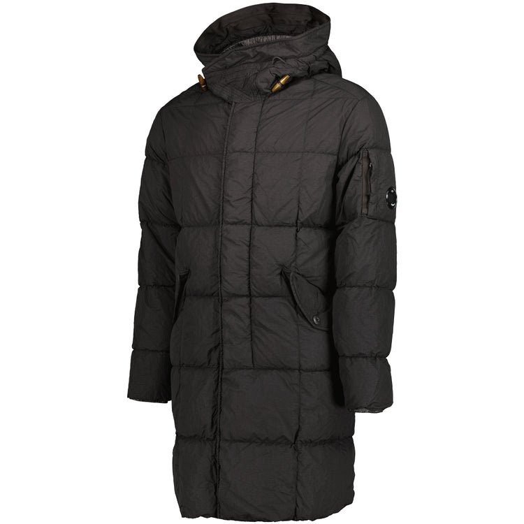 Long Flatt Nylon Down Lens Jacket - Casual Basement