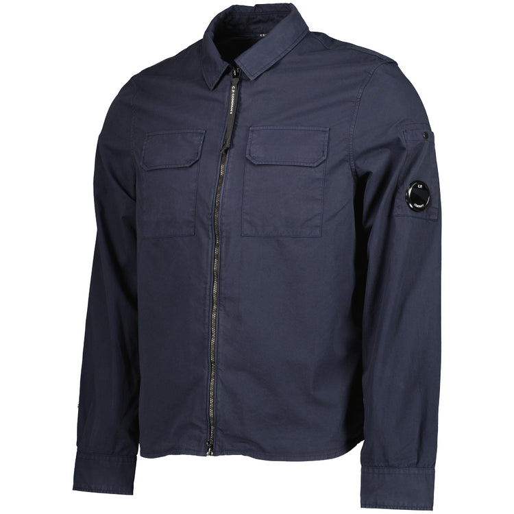 Gabardine Zip Up Lens Overshirt - Casual Basement