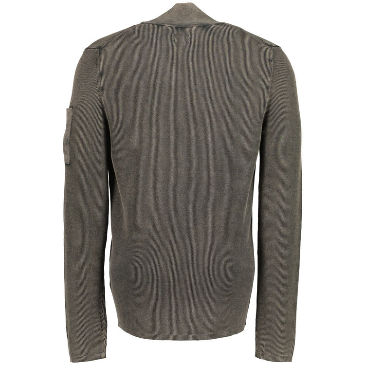 Zip Up Cotton Crepe Lens Knit - Casual Basement