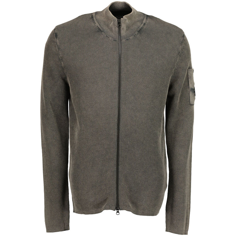 Zip Up Cotton Crepe Lens Knit - Casual Basement