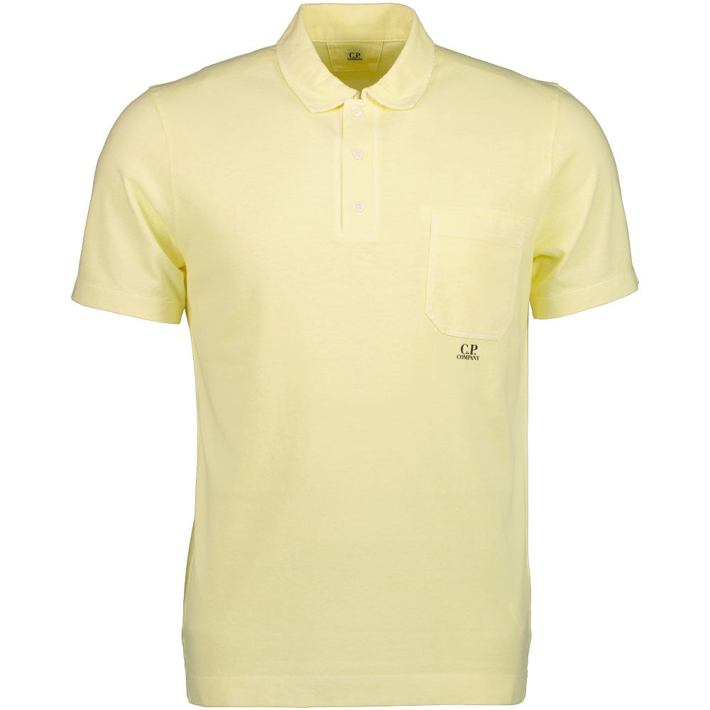C.P. Company | 1020 Jersey Pocket Polo Shirt - Pastel Yellow