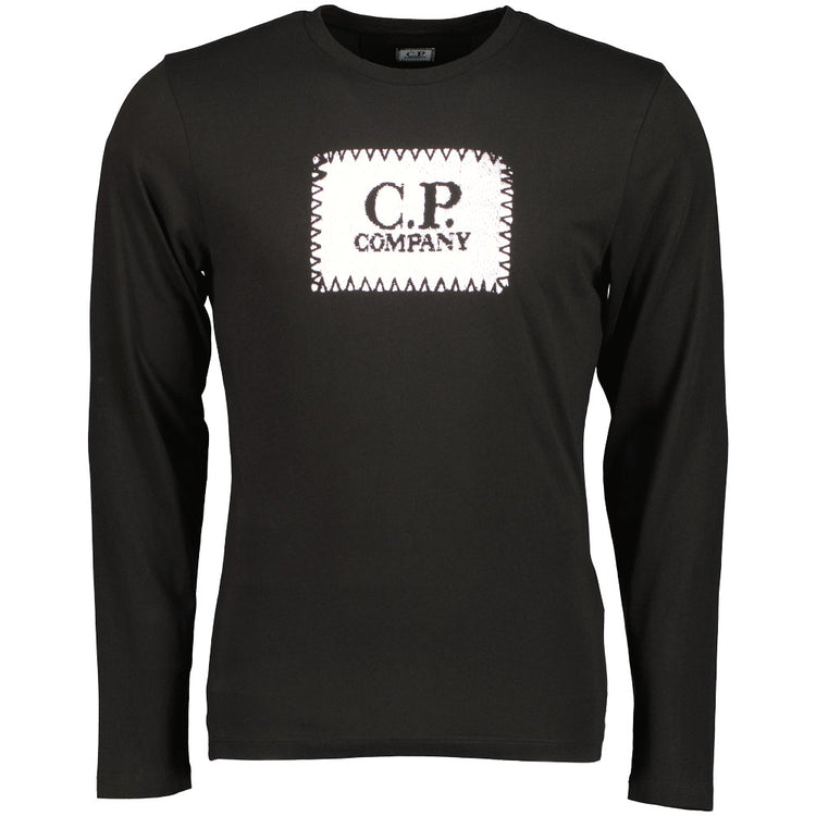 Long Sleeve Stamp Print T-Shirt - Casual Basement