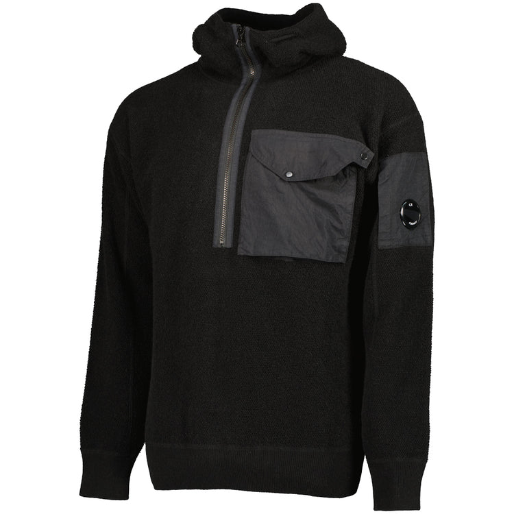 Lambswool Half Zip Lens Hoodie - Casual Basement