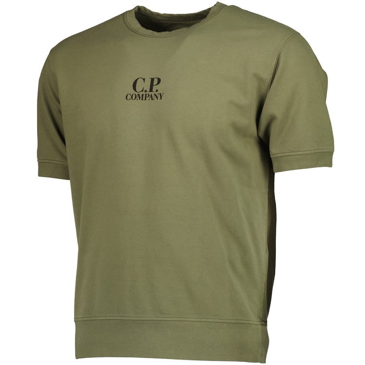 Short Sleeve Light Fleece Logo Sweatshirt - Casual Basement