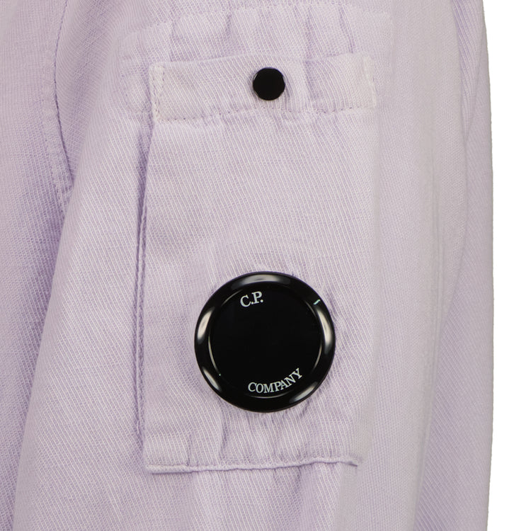 C.P. x Mr Porter Cotton/Linen Zip Up Lens Overshirt - Casual Basement