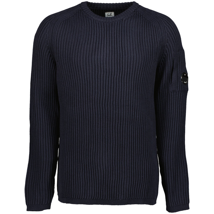 Ribbed Crewneck Lens Jumper - Casual Basement