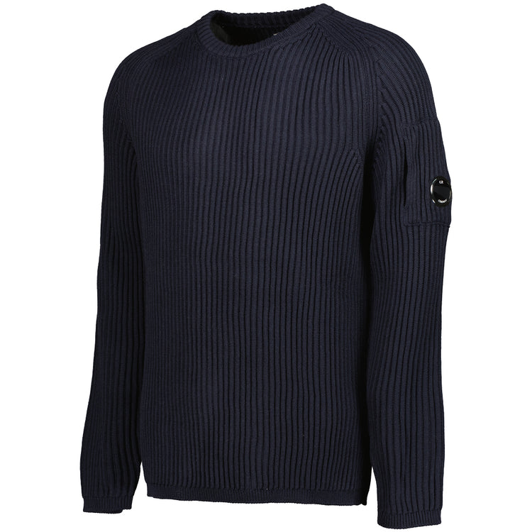 Ribbed Crewneck Lens Jumper - Casual Basement