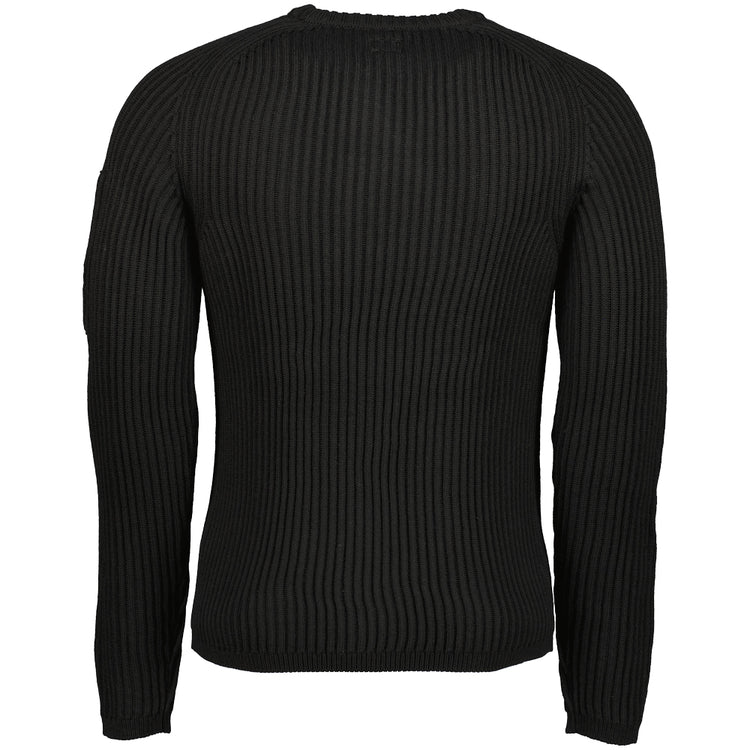 Ribbed Crewneck Lens Jumper - Casual Basement