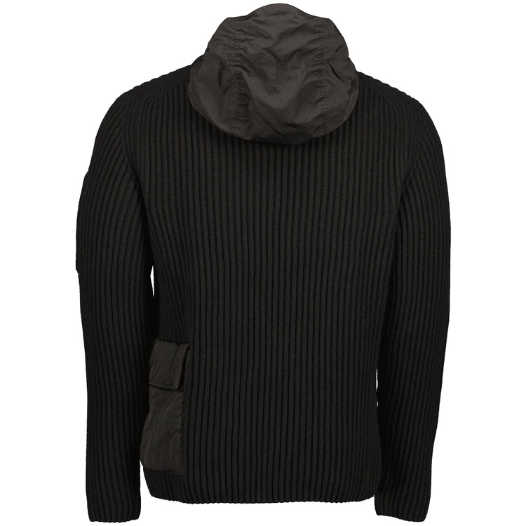 Lambswool Mixed Hooded Lens Knit - Casual Basement