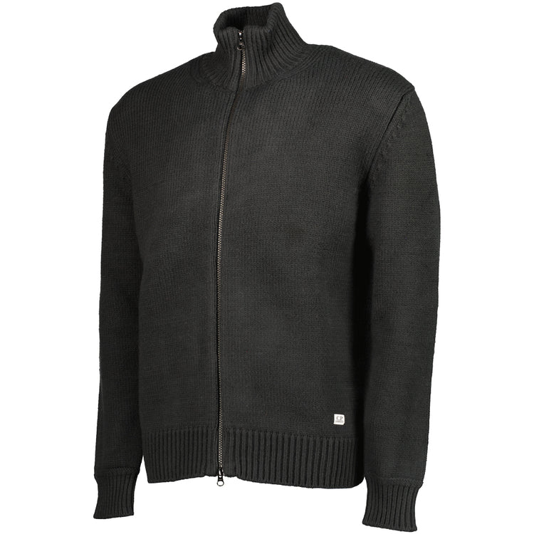 Cotton/Nylon Zipped Cardigan - Casual Basement