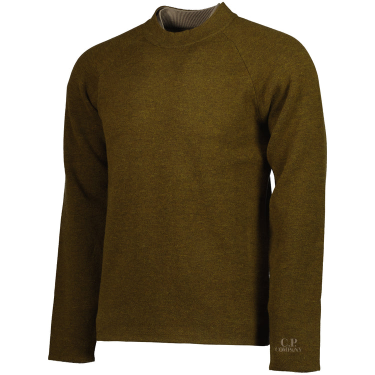 Embroidered Cuff Logo Zip Knit - Casual Basement