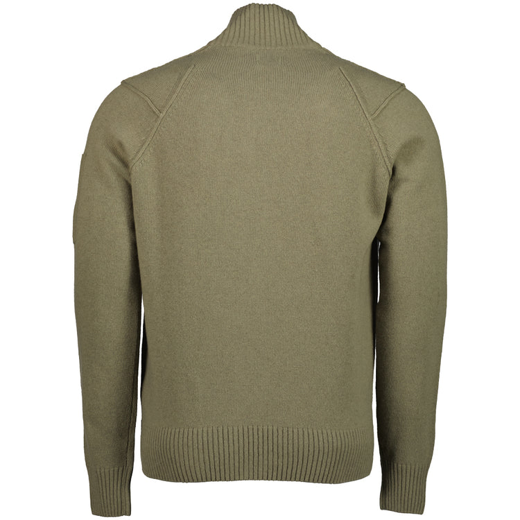 Knitted Zip-Up Lens Cardigan - Casual Basement