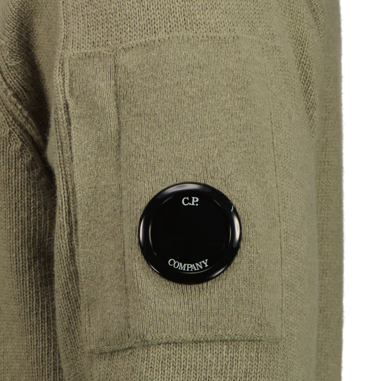 Knitted Zip-Up Lens Cardigan - Casual Basement