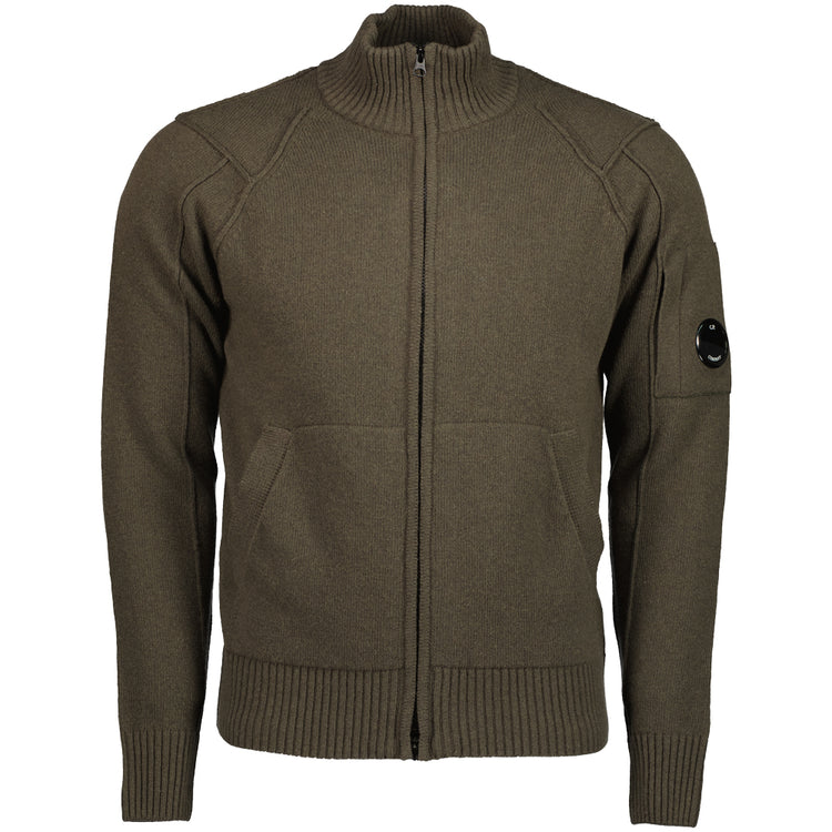 Knitted Zip-Up Lens Cardigan - Casual Basement