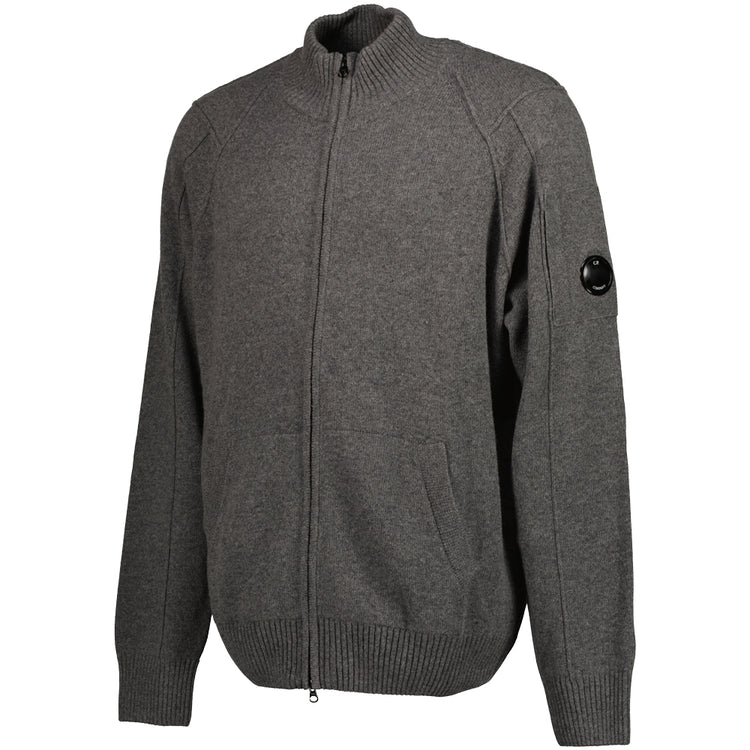 Knitted Zip-Up Lens Cardigan - Casual Basement