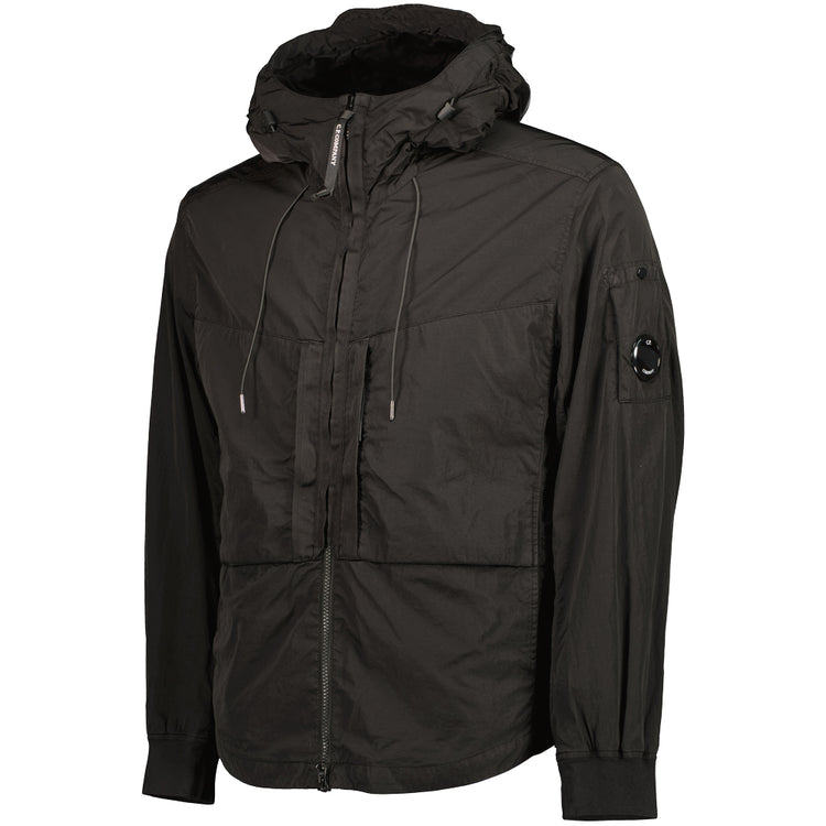 Chrome-R Hooded Lens Overshirt Jacket - Casual Basement