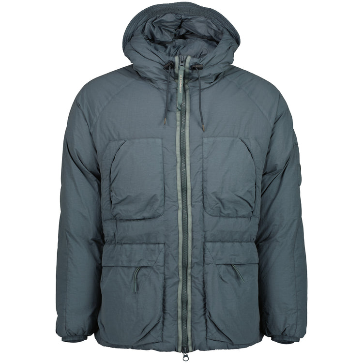 Long Flatt Nylon Down Lens Jacket - Casual Basement