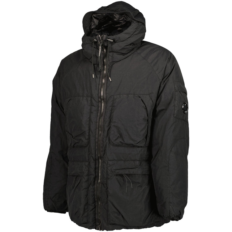 Long Flatt Nylon Down Lens Jacket - Casual Basement