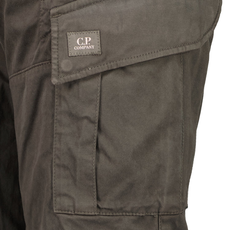 Stretch Satin Logo Patch Cargos - Casual Basement