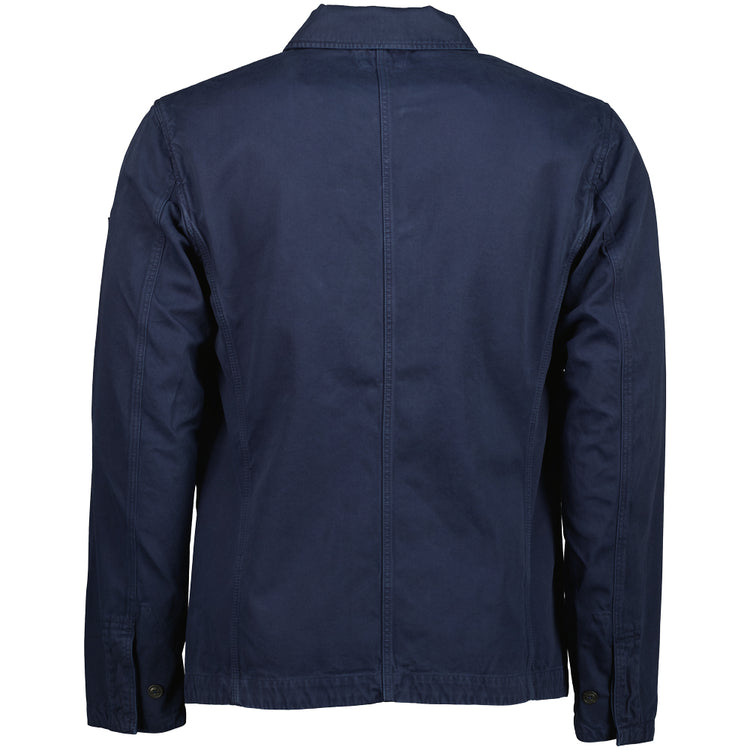 Military Twill Embroidered Logo Overshirt - Casual Basement