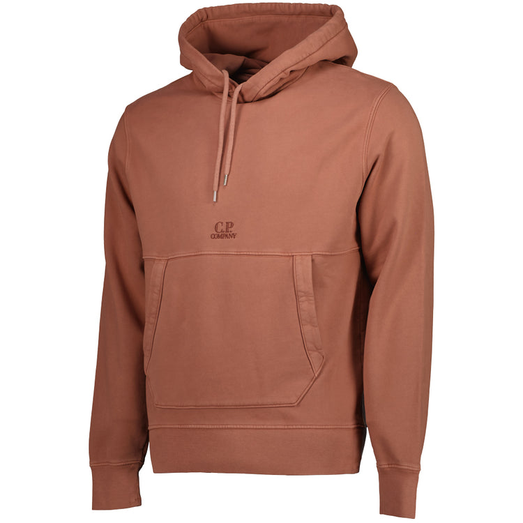 Brushed Fleece Resist Dyed Logo Hoodie - Casual Basement