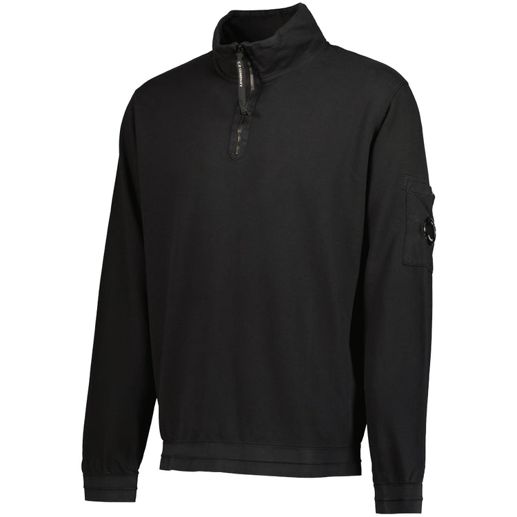 Light Fleece Polo Collar Lens Sweatshirt - Casual Basement