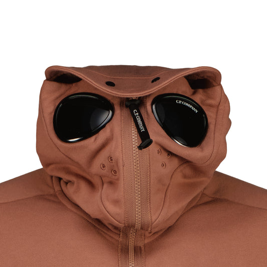 Hooded Explorer Goggle Zip Up Sweatshirt - Casual Basement