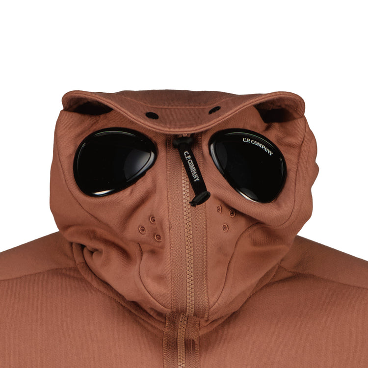 Hooded Explorer Goggle Zip Up Sweatshirt - Casual Basement