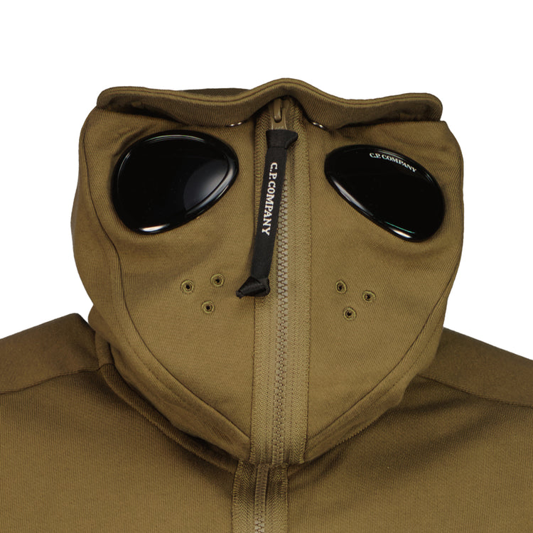 Hooded Explorer Goggle Zip Up Sweatshirt - Casual Basement