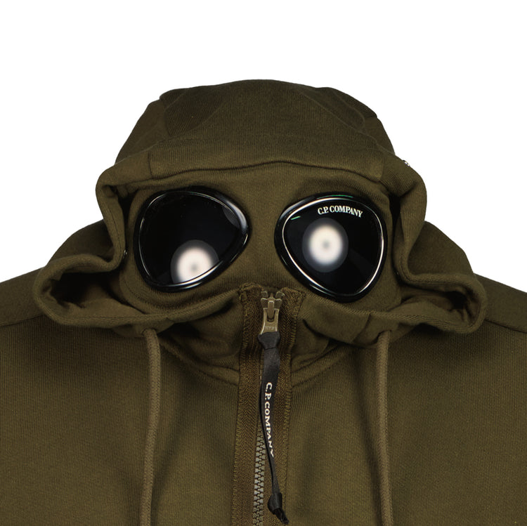 Zip Up Goggle Hooded Sweatshirt - Casual Basement