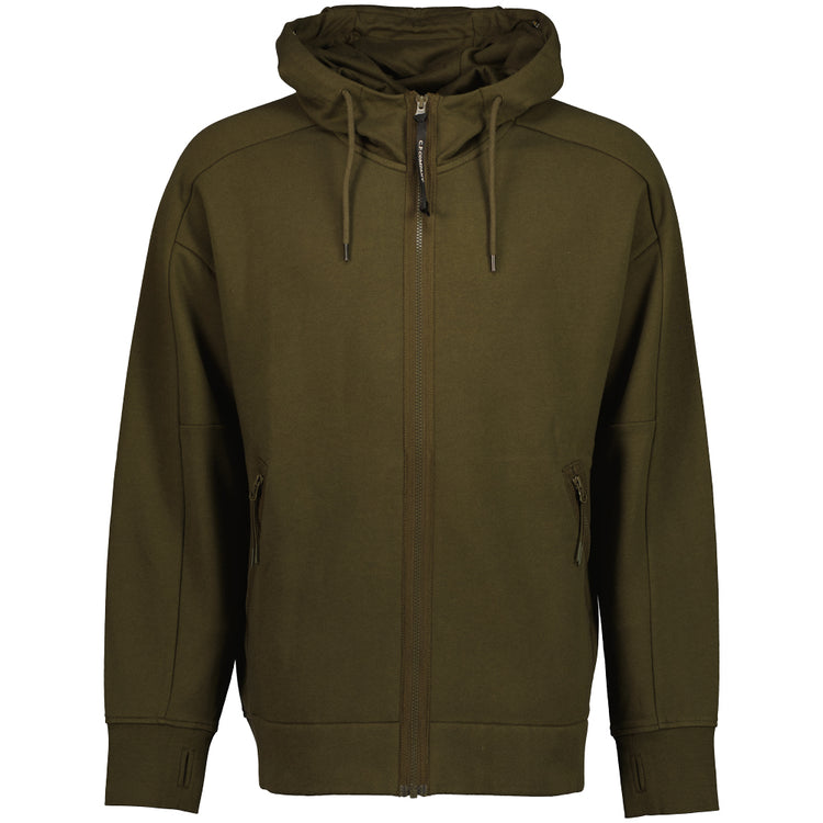 Zip Up Goggle Hooded Sweatshirt - Casual Basement