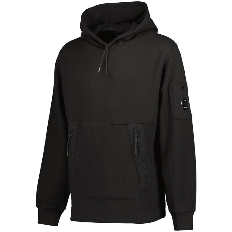 Diagonal Raised Fleece Lens Hoodie - Casual Basement