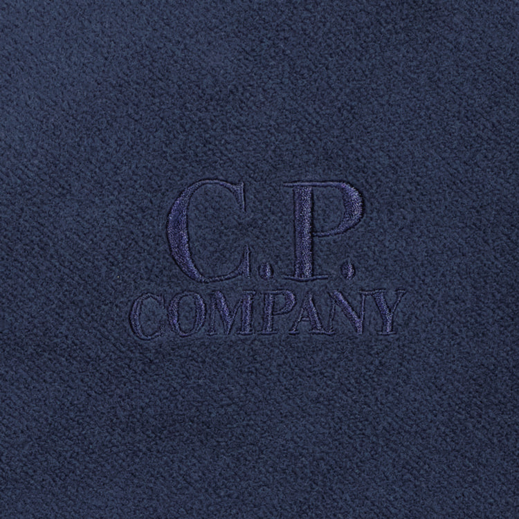 Brushed Fleece Zipped Logo Hoodie - Casual Basement