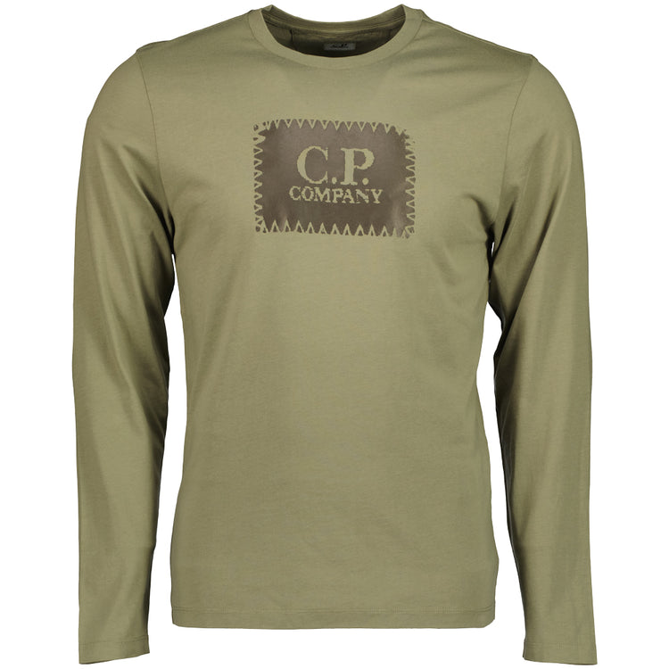 Long Sleeve Stamp Print T-Shirt - Casual Basement