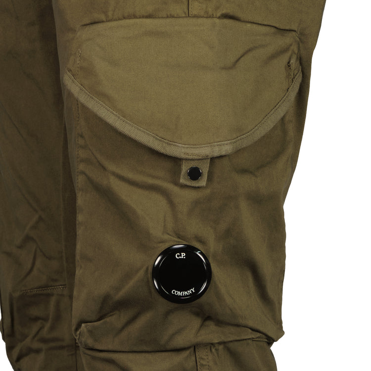 Stretch Satin Lens Cargo Pants