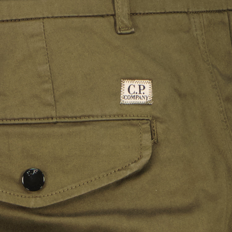 Stretch Satin Lens Cargo Pants