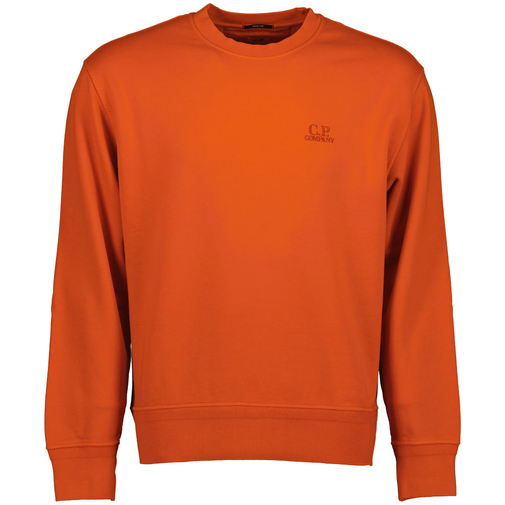 C.P. Company | Diagonal Fleece Resist Dyed Logo Sweat - Gold