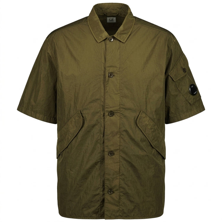 Chrome-R Short Sleeve Lens Overshirt - Casual Basement