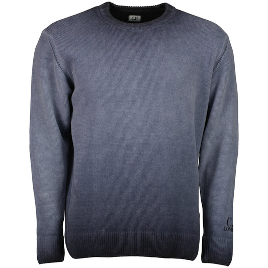 Chenille Crewneck Cuff Logo Knit - Casual Basement