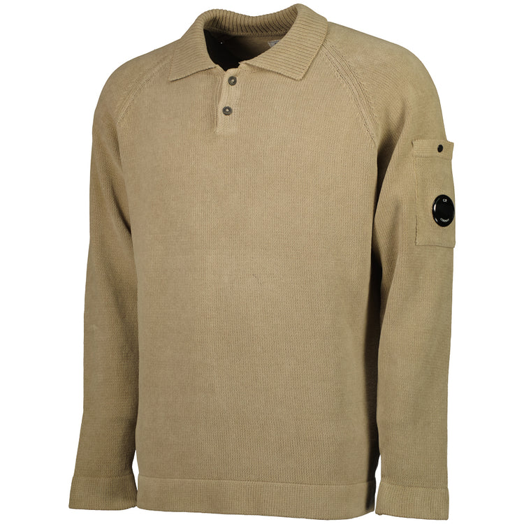 Chenille Polo Collar Lens Knit - Casual Basement