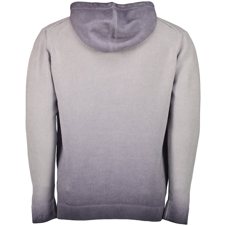 Chenille Two Tone Hooded Logo Knit - Casual Basement