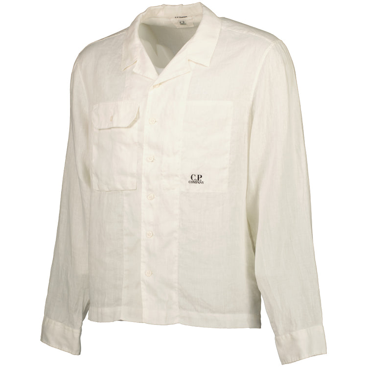 Long Sleeve Linen Overshirt - Casual Basement