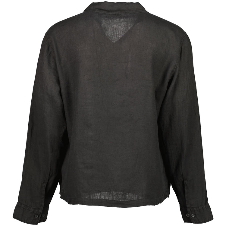 Long Sleeve Linen Overshirt - Casual Basement